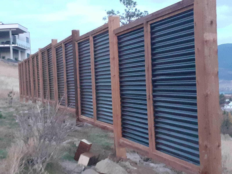 Load image into Gallery viewer, The Wood and Metal Fence Panel - High Wind, No Twisting, No Cupping, No Warping - The Fort Knox - BarrierBoss™
