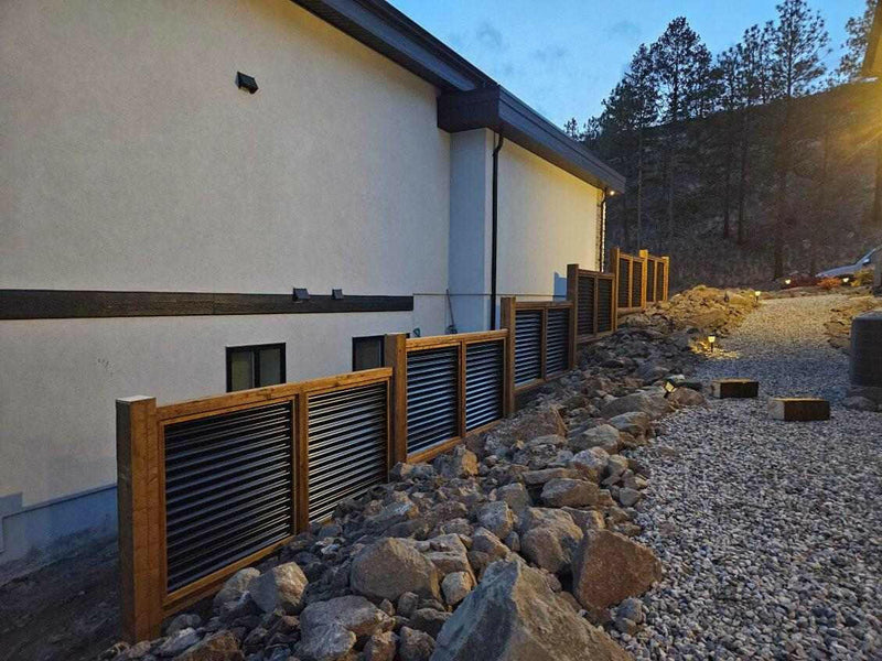 Load image into Gallery viewer, The Wood and Metal Fence Panel - High Wind, No Twisting, No Cupping, No Warping - The Fort Knox - BarrierBoss™
