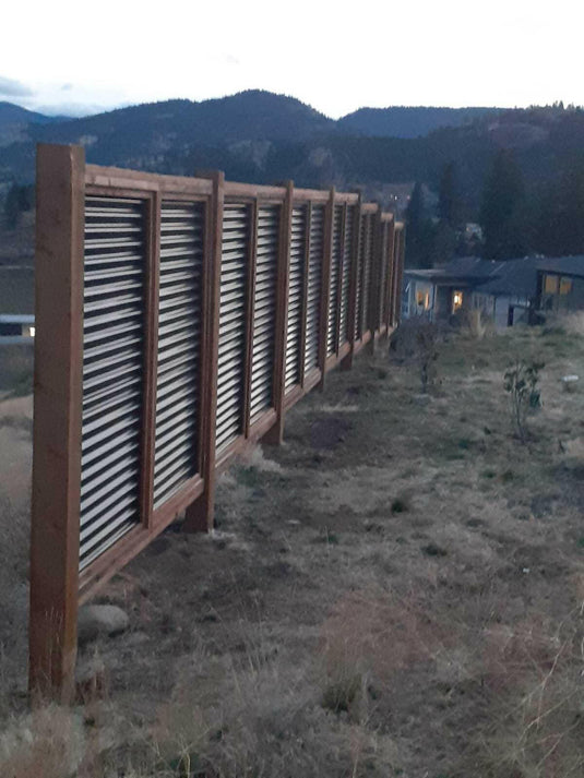 The Wood and Metal Fence Panel - High Wind, No Twisting, No Cupping, No Warping - The Fort Knox - BarrierBoss™