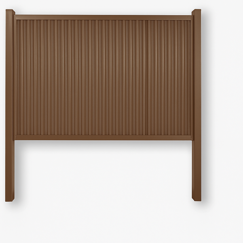 Load image into Gallery viewer, FireSmart® Metal Fence Panel System with Coffee Brown Steel Posts - The Big Bend
