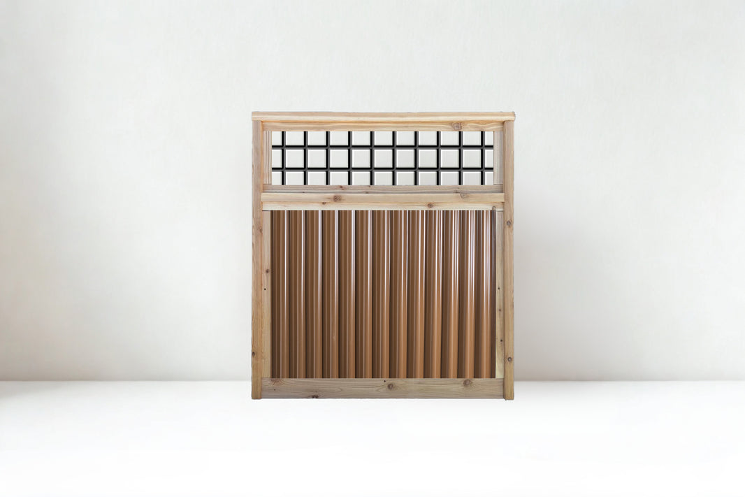 Corrugated Metal Fence Panels with Wild Hog Wire Toppers - The Sandstone Panel - BARRIERBOSS™ USA