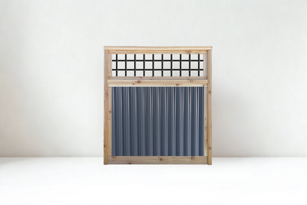 Corrugated Metal Fence Panels with Wild Hog Wire Toppers - The Sandstone Panel - BARRIERBOSS™ USA