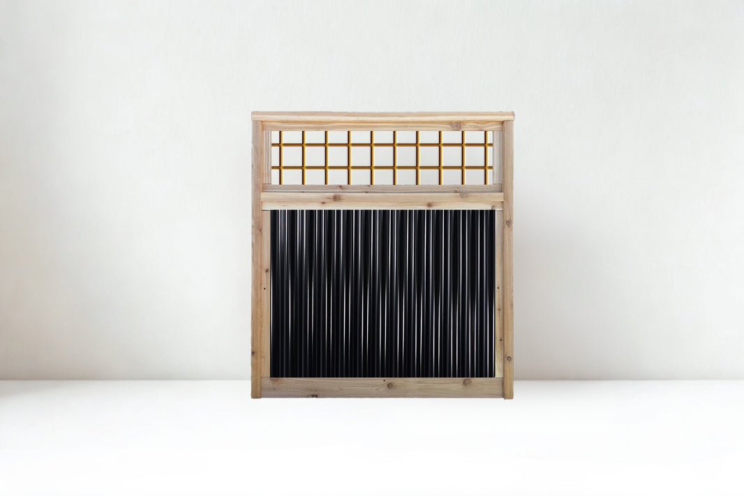 Corrugated Metal Fence Panels with Wild Hog Wire Toppers - The Sandstone Panel - BARRIERBOSS™ USA