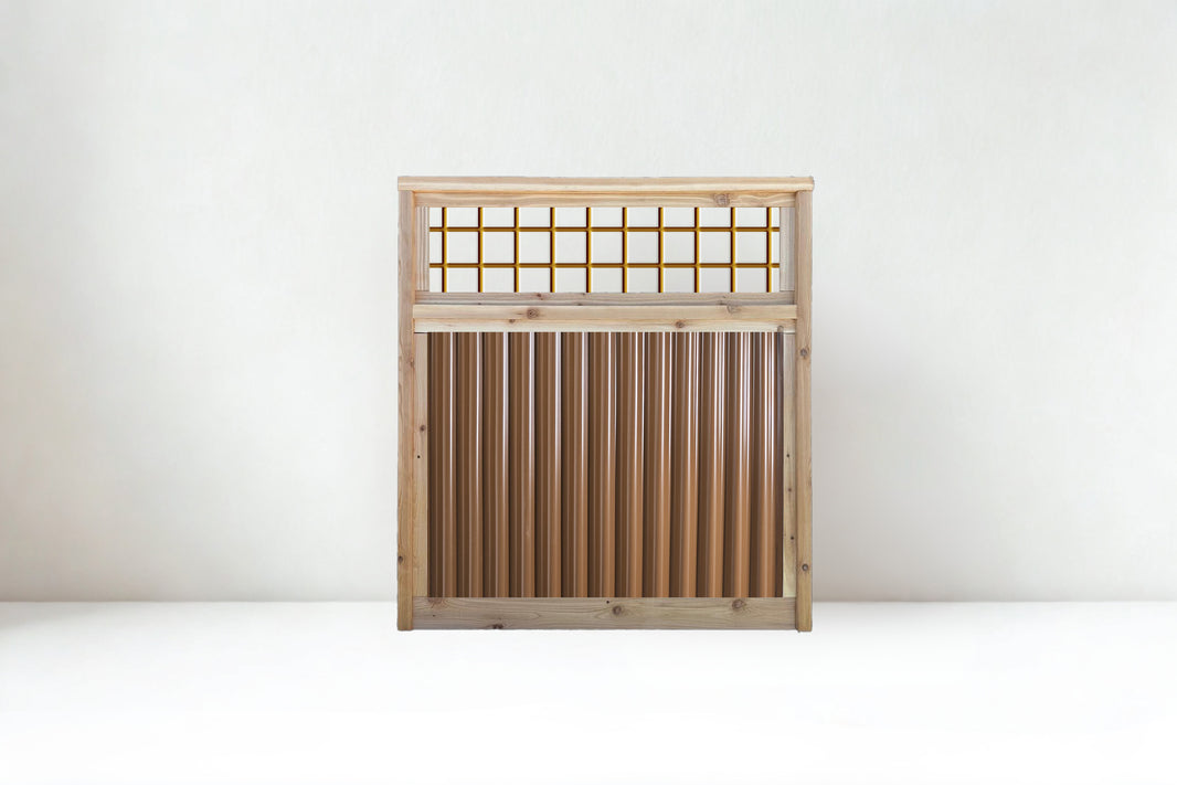 Corrugated Metal Fence Panels with Wild Hog Wire Toppers - The Sandstone Panel - BARRIERBOSS™ USA