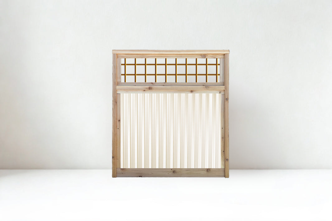 Corrugated Metal Fence Panels with Wild Hog Wire Toppers - The Sandstone Panel - BARRIERBOSS™ USA