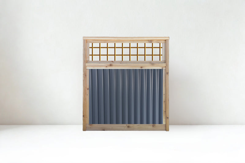 Load image into Gallery viewer, Corrugated Metal Fence Panels with Wild Hog Wire Toppers - The Sandstone Panel - BARRIERBOSS™ USA
