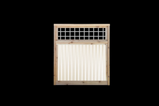 Corrugated Metal Fence Panels with Wild Hog Wire Toppers - The Sandstone Panel - BARRIERBOSS™ USA