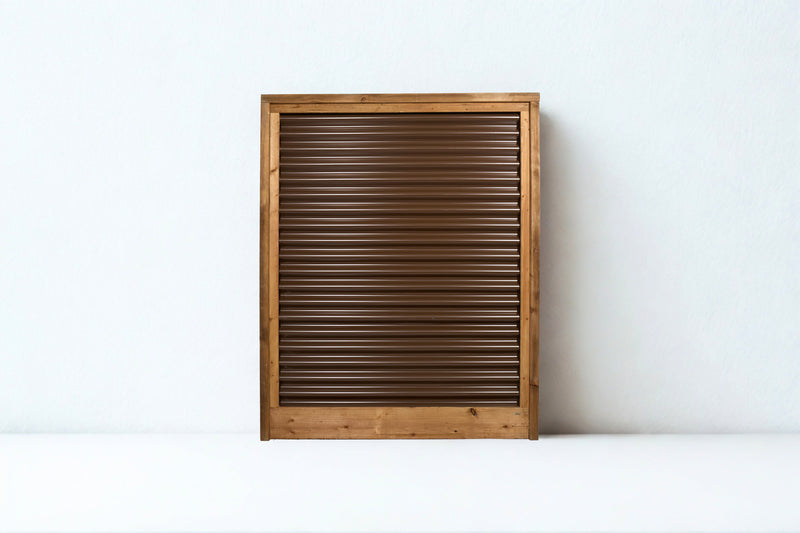 Load image into Gallery viewer, Corrugated Metal Fence Panel - Treated Frame Privacy Fence (Premade) - The Yellowstone - BARRIERBOSS™ USA
