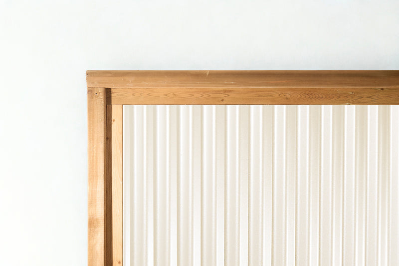 Load image into Gallery viewer, Corrugated Metal Fence Panel - Treated Frame Privacy Fence (Premade) - The Yellowstone - BARRIERBOSS™ USA
