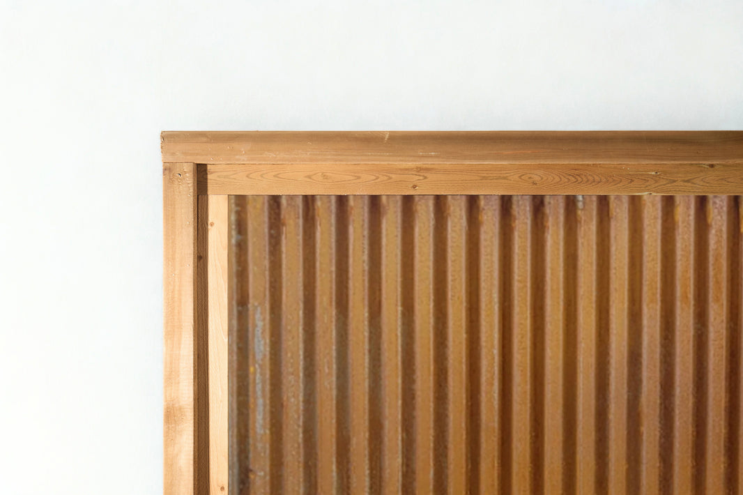 Corrugated Metal Fence Panel - Treated Frame Privacy Fence (Premade) - The Yellowstone - BARRIERBOSS™ USA