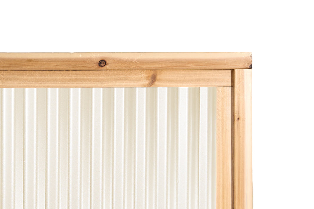 Corrugated Metal Fence Panels - Cedar Framed Privacy Fence (Premade) - The Malibu - BARRIERBOSS™ USA