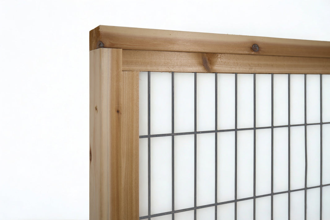 Grey hog wire fence panel, 6-gauge welded and galvanized