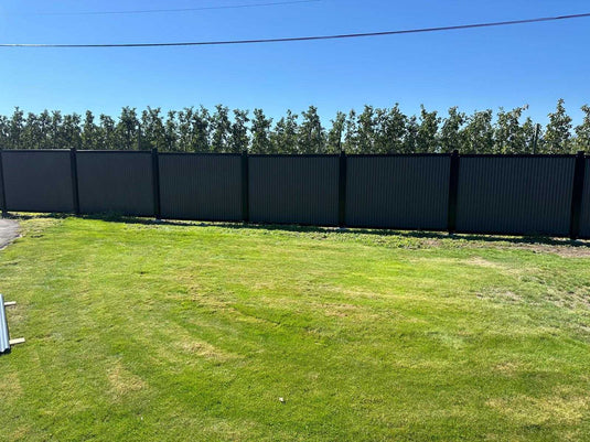 "The Deep South" - Zero Maintenance Corrugated Residential and Commercial Metal Fence Panels with Complete Steel Post and Frame System - The Forever Fence™