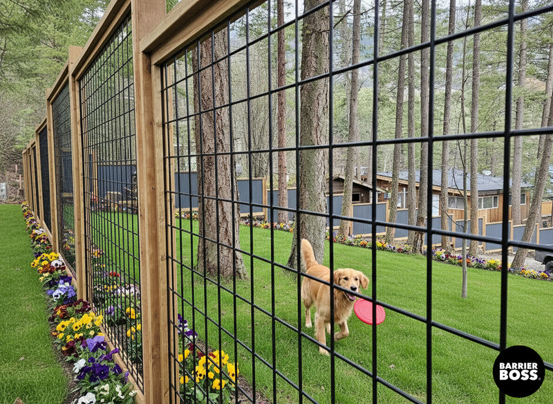 Load image into Gallery viewer, Black Hog Wire Fence Panels - Hog Panels (Premade or Unframed) - The Tough Panel
