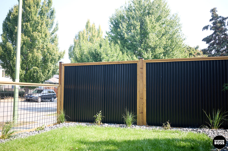 Load image into Gallery viewer, DIY Corrugated Metal Fence Kit Framed in KDBT Lumber- The Yellowstone
