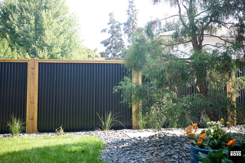 Load image into Gallery viewer, DIY Corrugated Metal Fence Kit Framed in KDBT Lumber- The Yellowstone
