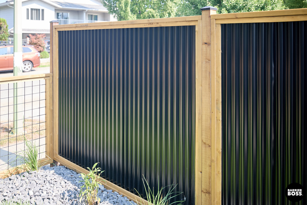 DIY Complete Corrugated Metal Fence Kit Framed in KDBT Lumber- The Yellowstone