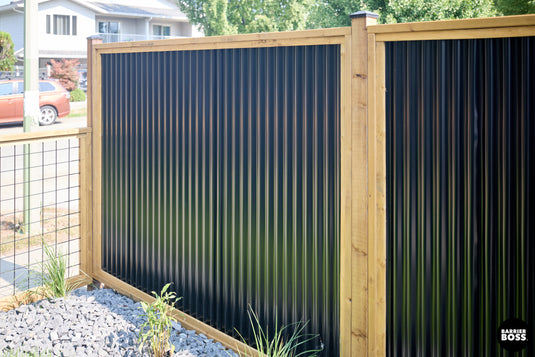 DIY Corrugated Metal Fence Kit Framed in KDBT Lumber- The Yellowstone