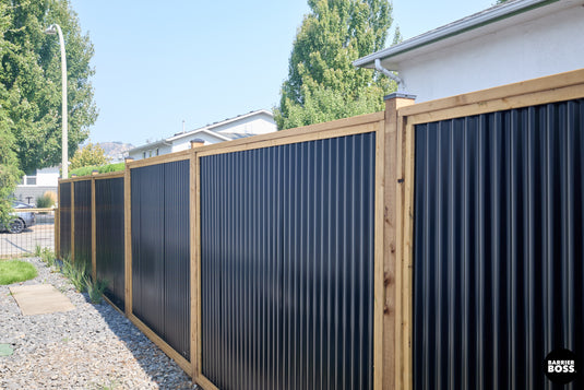 DIY Corrugated Metal Fence Kit Framed in KDBT Lumber- The Yellowstone