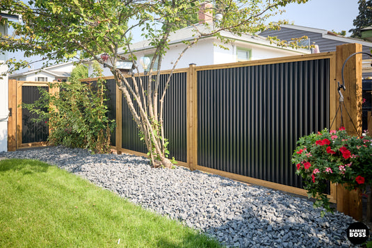 DIY Corrugated Metal Fence Kit Framed in KDBT Lumber- The Yellowstone