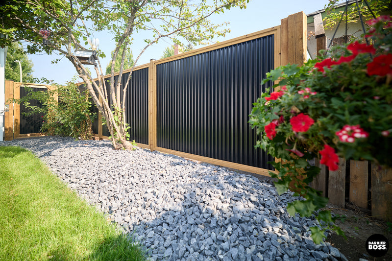 Load image into Gallery viewer, DIY Corrugated Metal Fence Kit Framed in KDBT Lumber- The Yellowstone
