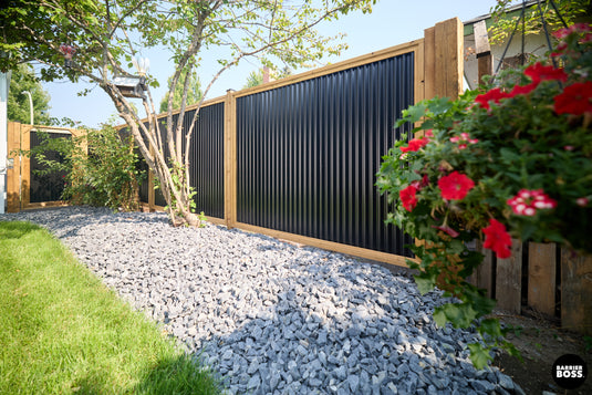 DIY Corrugated Metal Fence Kit Framed in KDBT Lumber- The Yellowstone