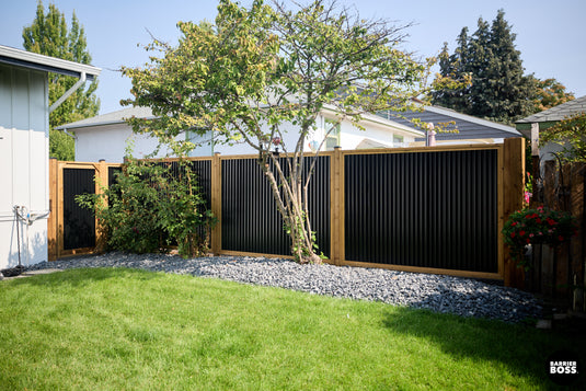 DIY Corrugated Metal Fence Kit Framed in KDBT Lumber- The Yellowstone