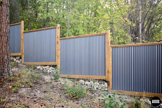 DIY Corrugated Metal Fence Kit Framed in KDBT Lumber- The Yellowstone
