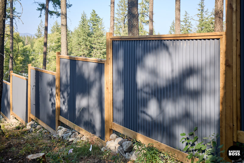 Load image into Gallery viewer, DIY Corrugated Metal Fence Kit Framed in KDBT Lumber- The Yellowstone
