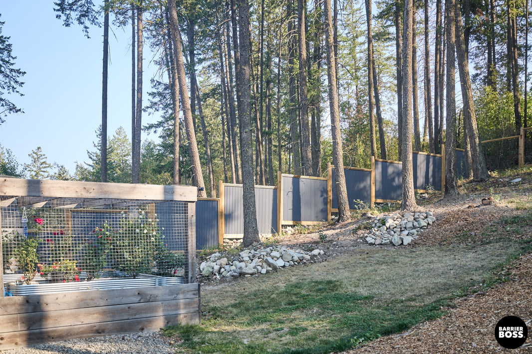 DIY Complete Corrugated Metal Fence Kit Framed in KDBT Lumber- The Yellowstone