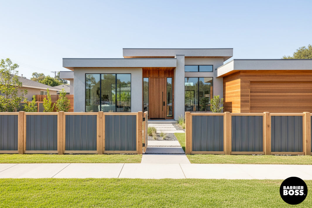 Deep Groove Metal Fence Panels - Privacy Fence (Premade) - The Aspen - BARRIERBOSS™ USA