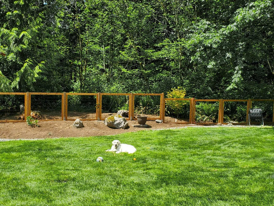 "The Tough Panel" Hog Wire Fence Panel - Gauge 6 Black Metal Hog Mesh 4" x 4" Openings (Framed or Unframed) - BarrierBoss™