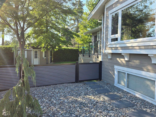 "The Deep South" - Zero Maintenance Corrugated Residential and Commercial Metal Fence Panels with Complete Steel Post and Frame System - The Forever Fence™