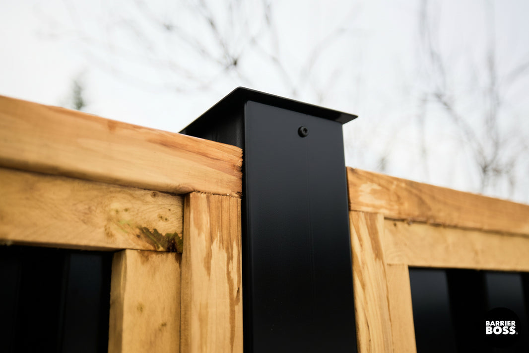 Universal Metal Fence Posts for Wood and Steel Fences - BARRIERBOSS™ USA
