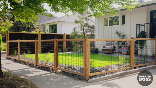 Black Hog Wire Fence Panels