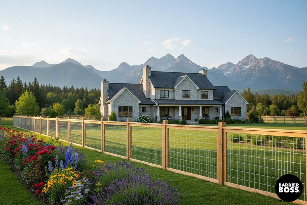 Silver Hog Wire Fence Panels - Hog Panels (Premade or Unframed) - The Ranchlands - BARRIERBOSS™ USA