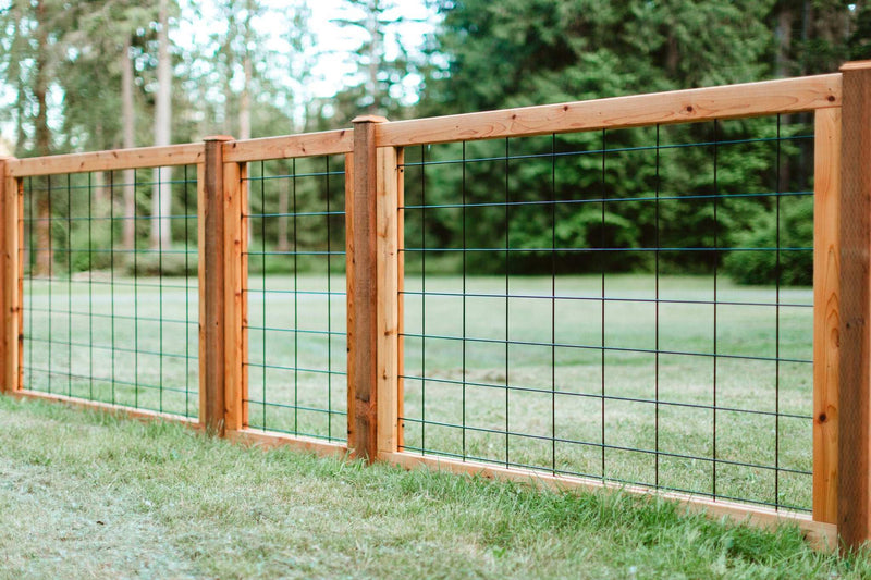 Load image into Gallery viewer, &quot;The Tough Panel&quot; Hog Wire Fence Panel - Gauge 6 Black Metal Hog Mesh 4&quot; x 4&quot; Openings (Framed or Unframed) - BarrierBoss™
