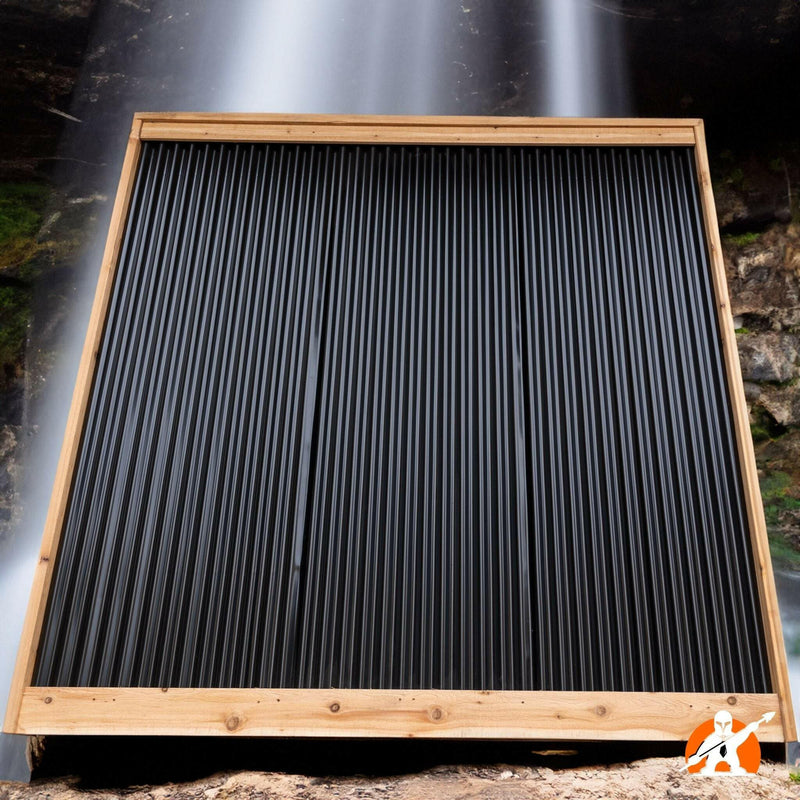 Load image into Gallery viewer, Corrugated Metal Fence Panels (Premade) - The Redwood - BarrierBoss™
